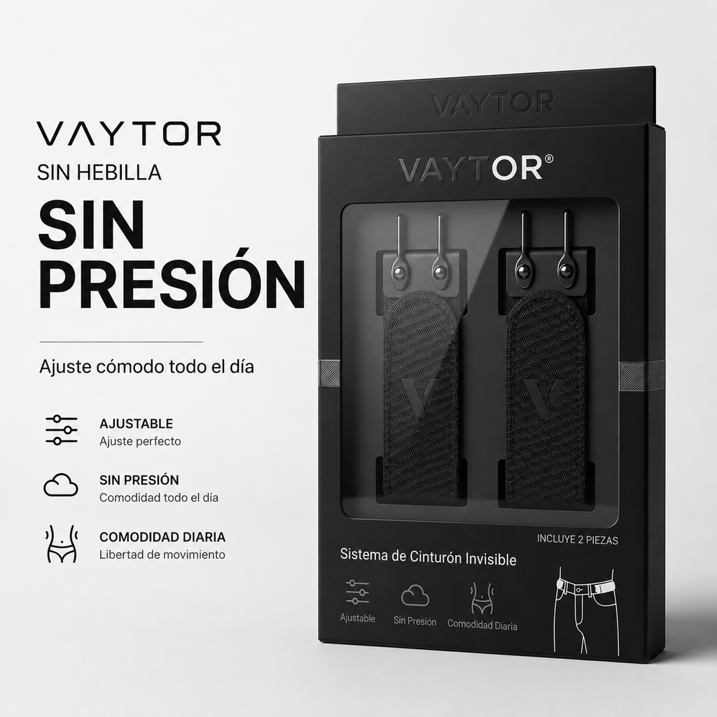 VAYTOR® Sistema de Cinturón Invisible x2 Sin Hebilla