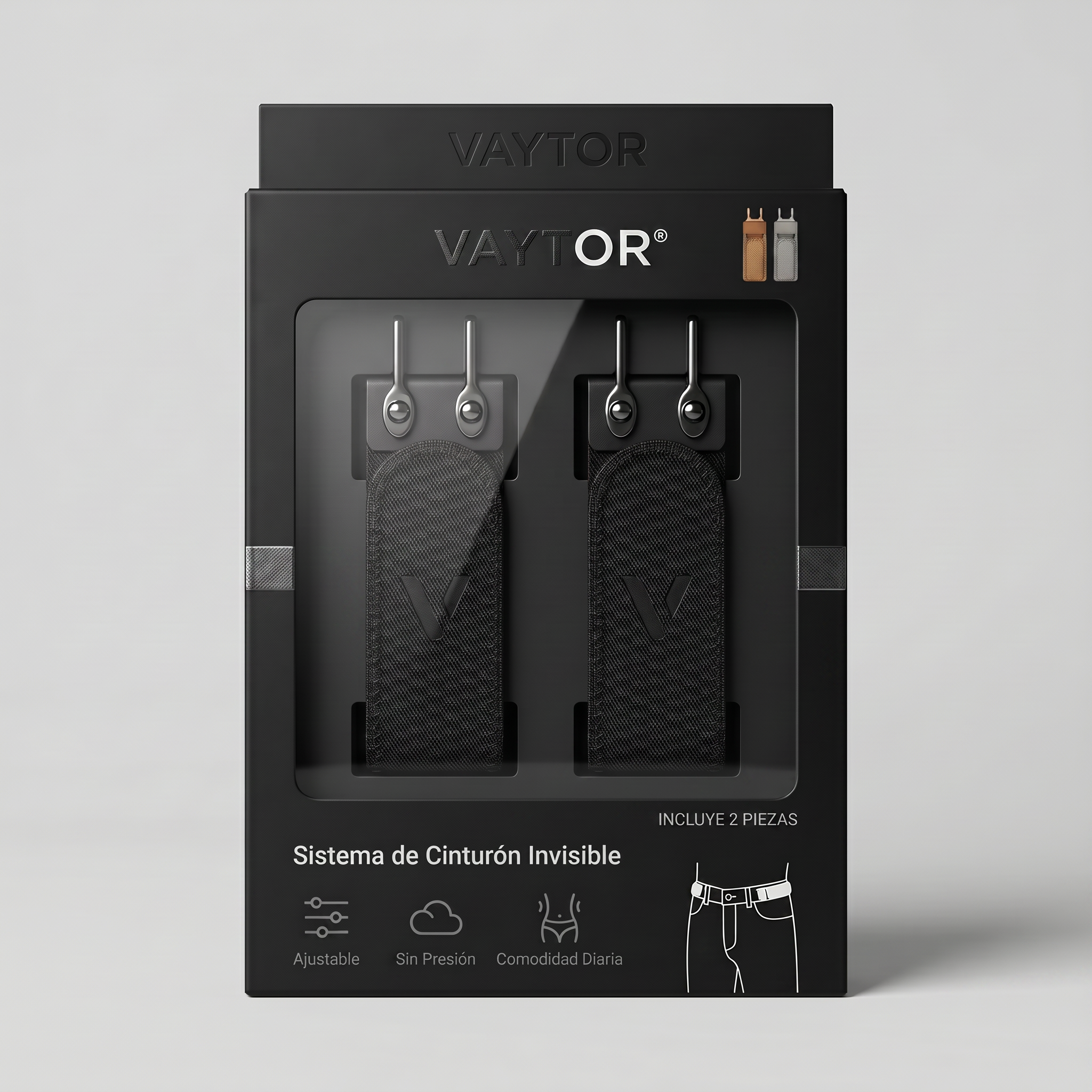 VAYTOR® Sistema de Cinturón Invisible x2 Sin Hebilla